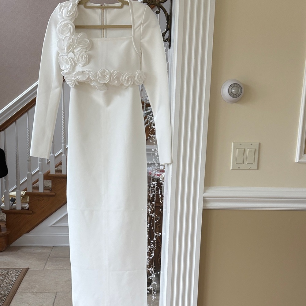 Elegant White Floral two piece